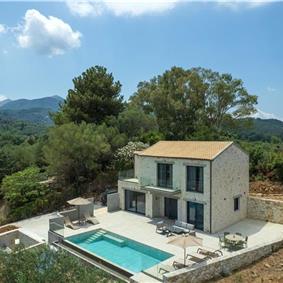  3 bedroom stone villa with pool & seaview, near Acharavi, sleeps 6